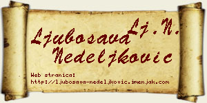 Ljubosava Nedeljković vizit kartica